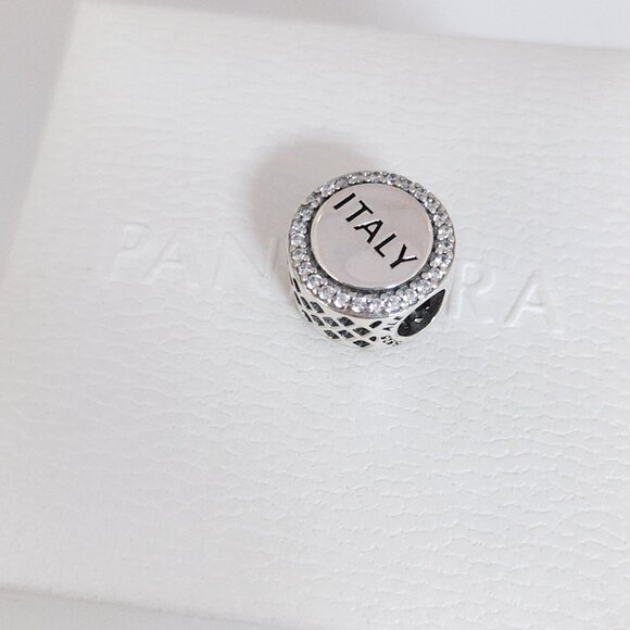 Pandora Italy Flag Bead Charm Bracelet Pendant S925 Silver with box - Picture 3 of 8